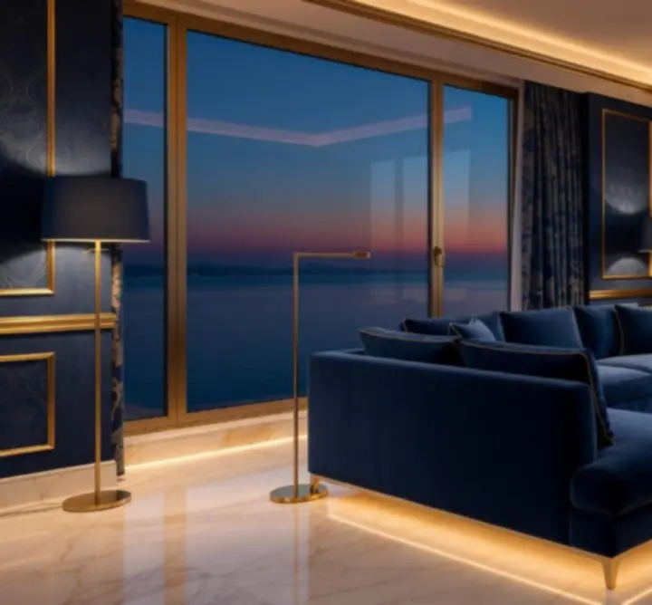 Panoramski pogled iz luksuzne hotelske suite na Jadransko more